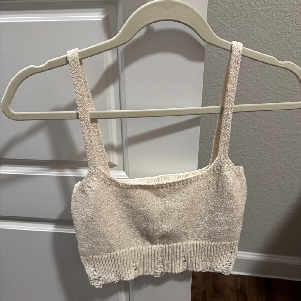 Zara Cream Knit Top